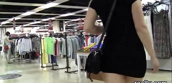  Exquisite czech teenie gets seduced in the shopping centre and nailed in pov